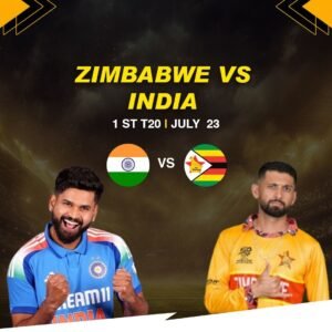 Zimbabwe vs India 1st T20I 2026 match highlights showing India’s 7-wicket victory at Harare Sports Club