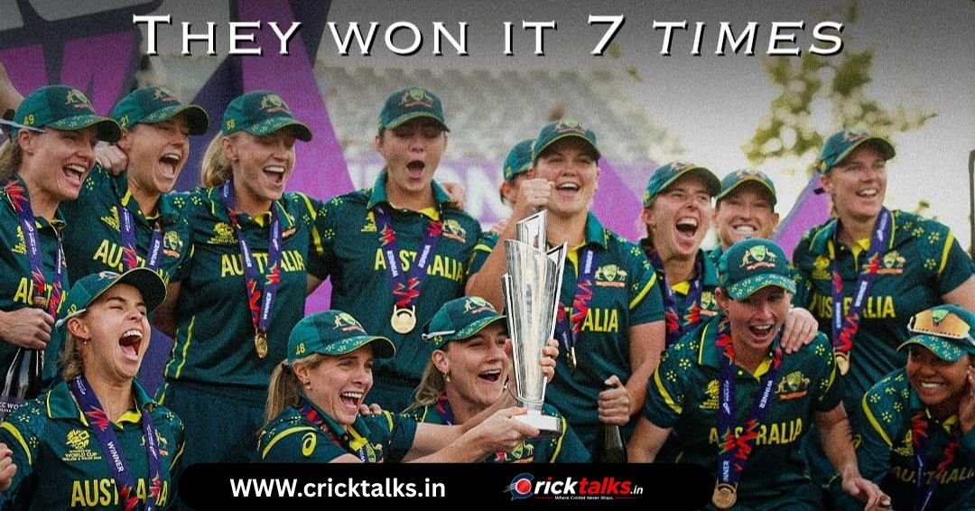 Australia Women celebrate a 7-wicket victory over England Women in the ICC Women's T20 World Cup 2026 Final at Lord's.